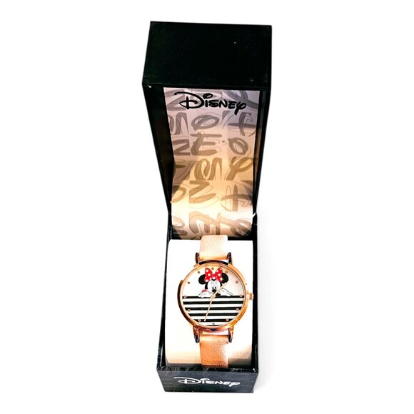 Disney Minnie Mouse Rose Gold Tone Watch with Pink Band Gift Box - Picture 4 of 7